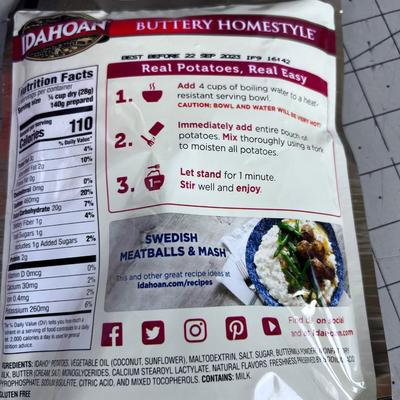 Family Size Buttery Home Style (12) IDAHOAN Family Size Pouches