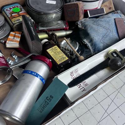 Junk Drawer; matches, tins etc. 