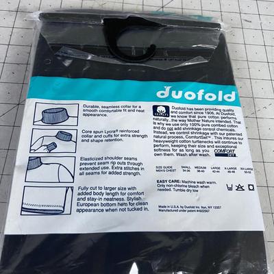 Duofold 100% Cotton Turtle Neck BLACK 