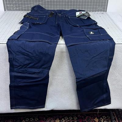 MASCOT Heavy Duty Work Pants Blue Craftsman's Trousers 