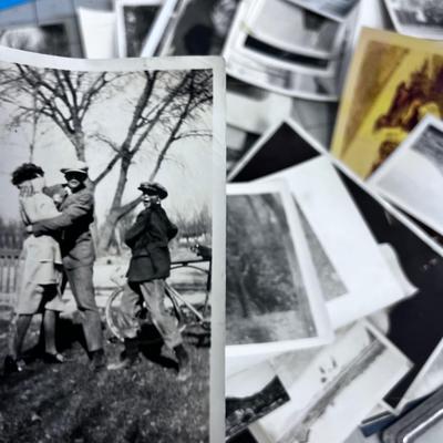 Pile of OLD PHOTOGRAPHS 