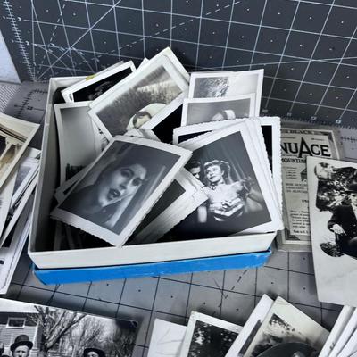 Pile of OLD PHOTOGRAPHS 