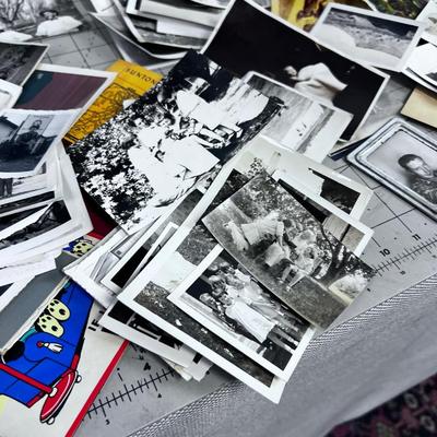 Pile of OLD PHOTOGRAPHS 