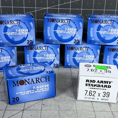 MONARCH 7.62 X 39 FULL METAL JACKET 