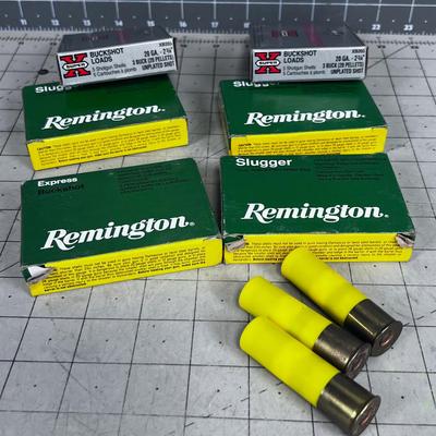 33 Rounds of 20 Gauge Buckshot and Slugs 