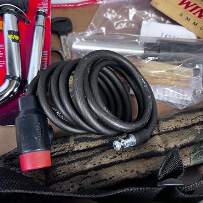 Tray of Misc. Outdoor Gear; Camel Back Sling Lot 