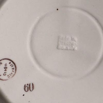 CZECH CERAMIC DIVIDED CHILD'S PLATE vintage 1930s