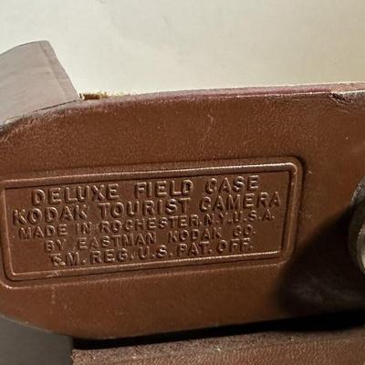 vintage KODAK TOURIST CAMERA LEATHER CASE 1950