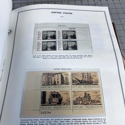 SET of United States Plate Block Album of Postage Stamps 