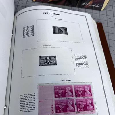 SET of United States Plate Block Album of Postage Stamps 