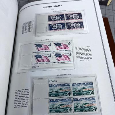 SET of United States Plate Block Album of Postage Stamps 