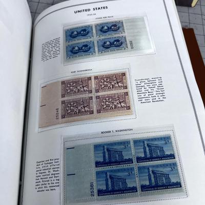 SET of United States Plate Block Album of Postage Stamps 