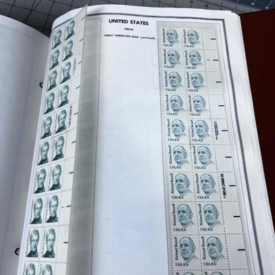 SET of United States Plate Block Album of Postage Stamps 