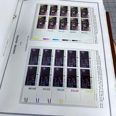 SET of United States Plate Block Album of Postage Stamps 