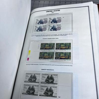 SET of United States Plate Block Album of Postage Stamps 