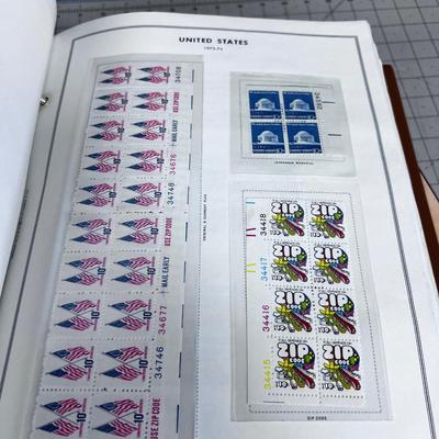 SET of United States Plate Block Album of Postage Stamps 