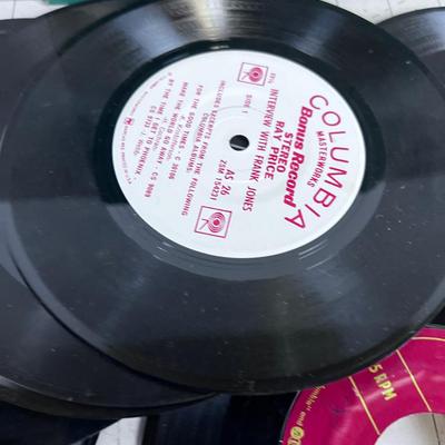 Collection of 45's  Plus the Green Box Pop Music 