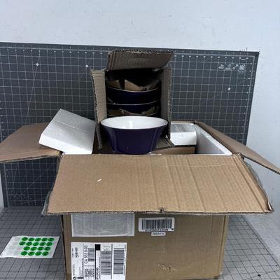 NEW Rachel Ray Round Square 16 Piece, Service for 4 Dinnerware Ser in PURPLE 