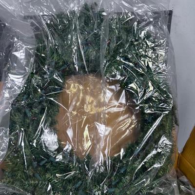 Light Wreath and Garland, NEW 