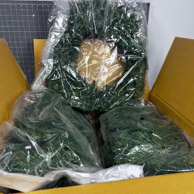 Light Wreath and Garland, NEW 