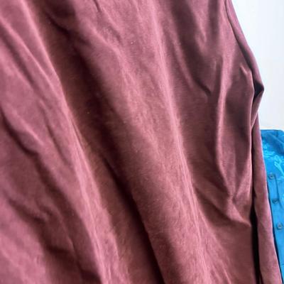 2 Jackets by Susan Graver with Embroidery, Plum and Turquoise Medium