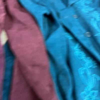 2 Jackets by Susan Graver with Embroidery, Plum and Turquoise Medium