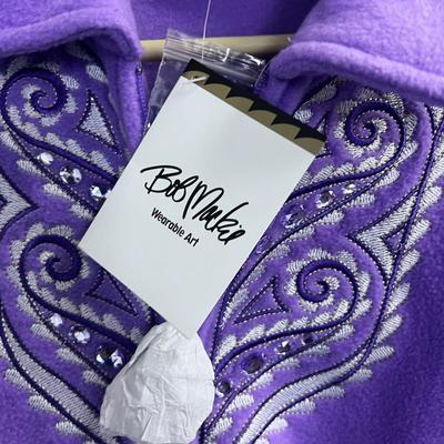 Bob Mackie WEARABLE ART Purple House Coat