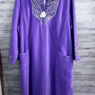 Bob Mackie WEARABLE ART Purple House Coat