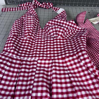 Red Gingham Halter and A Sundress 