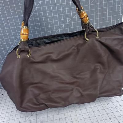 Cold Water Creek Purse / Tote Brown Vinal 