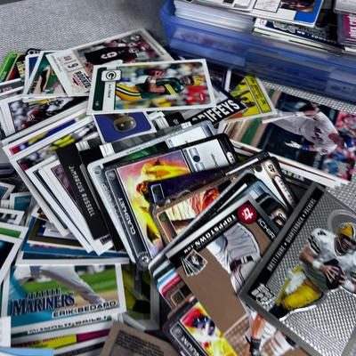 Big Mixed Pile of Cards: Mostly Sports, Football and Baseball, but other oddity Cards too. 