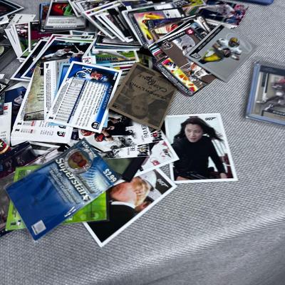 Big Mixed Pile of Cards: Mostly Sports, Football and Baseball, but other oddity Cards too. 