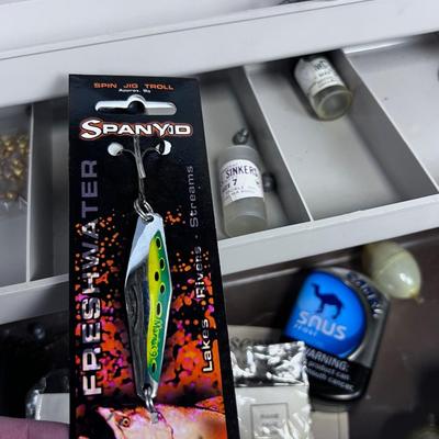 Tackle box and with Tackle and Reels 