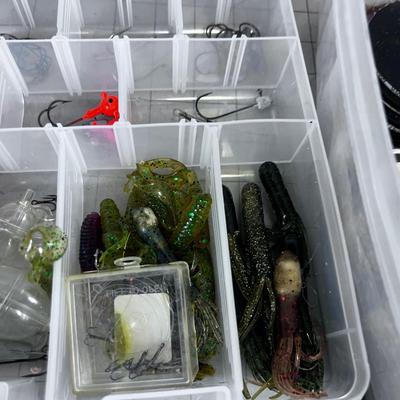 2 Tubs of Mixed Tackles; Hooks, Jigs, Leader