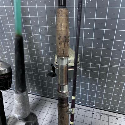 Large Lot of Fishing Poles With Closed Face Reels included