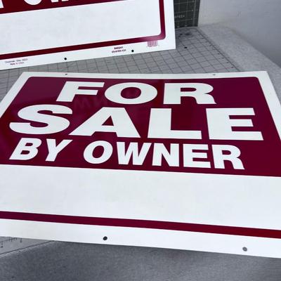 FOR SALE BY OWNER Sign! (2) Double Sided 