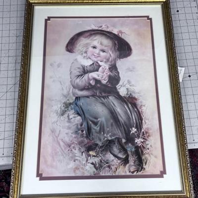 Print of A Victorian Era Child Framed under Glass