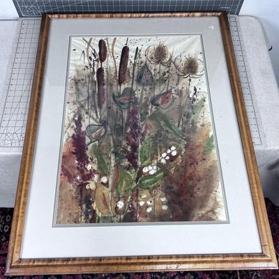 Water Color Framed and Matted under glass Signed by Artist  G. Feustel 