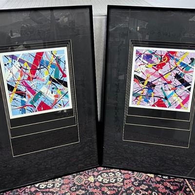 Circa  1990 Pair Of Framed Art Prints 