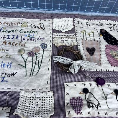 Darling Sampler Hand Crafted, Wall Handing 