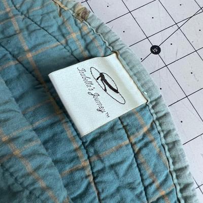Blue Floral Quilted Throw 100% Cotton Machined