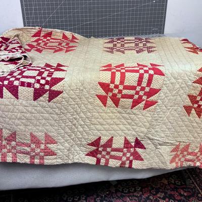 Hand Crafted QUILT Rusty Red 