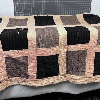 Antique Vintage wool Suit Squares, Dark Materials