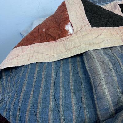 Antique Vintage wool Suit Squares, Dark Materials