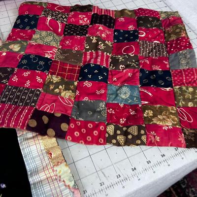 Quilted Doll Bed / Wall Hanging Embroidered and Pillow