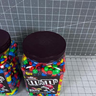 2 Big Jars of M & M's, 3 Pounds 14 oz. NEW  