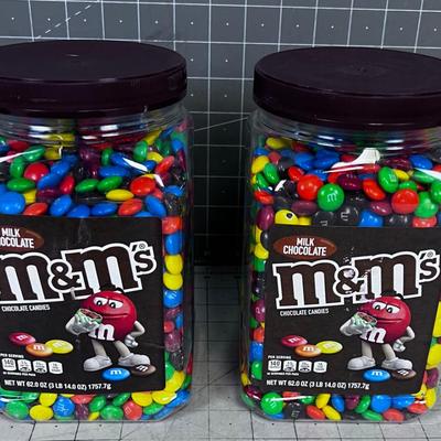 2 Big Jars of M & M's, 3 Pounds 14 oz. NEW  