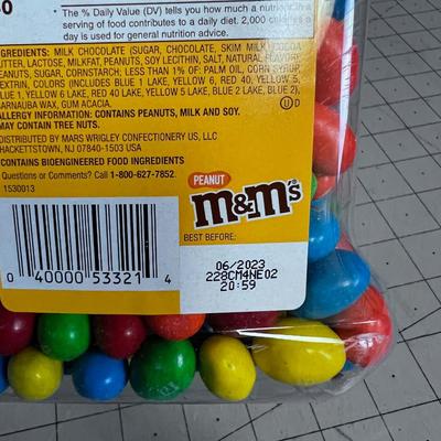 2 Big Jars of PEANUT M & M's, 3 Pounds 14 oz. NEW  