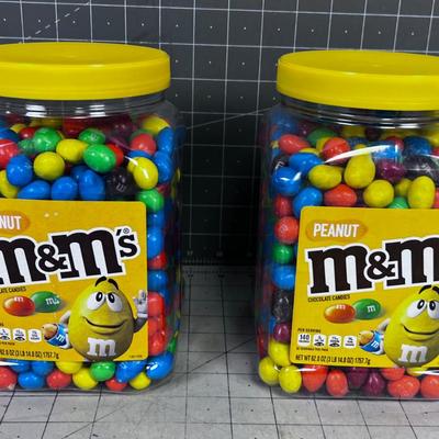 2 Big Jars of PEANUT M & M's, 3 Pounds 14 oz. NEW  