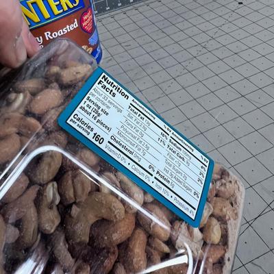 3 New Tubs of Nuts: Peanuts, Cashew and Mixed Nuts 